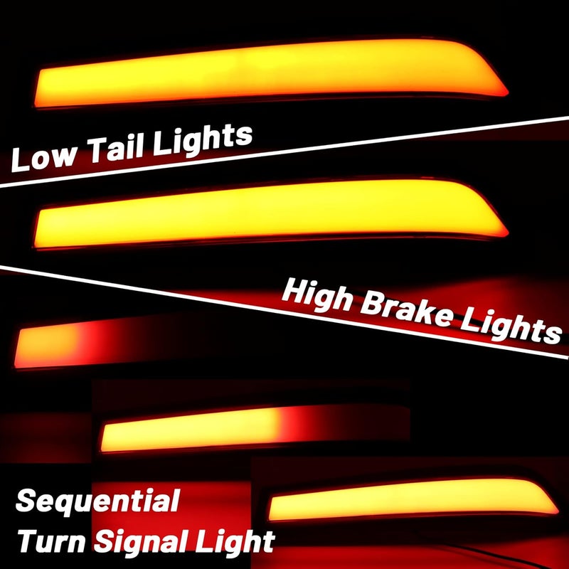 GEEGEETOP Red LED Rear Trunk Pillar Tail Light Column Brake Turn Signal Light Replacement Compatible with Toyota 4Runner 2014-2022 Limited TRD OFF Sport Plug and Play (Tail Light Column) - Image 5